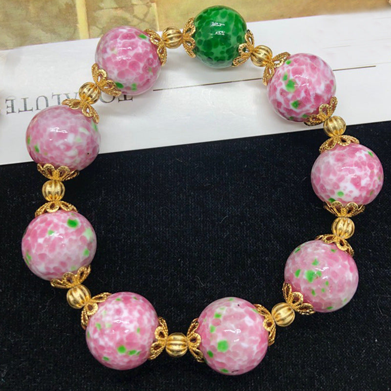 Vintage Lampwork Glass Beads Round 8-20mm Frog Skin Texture 50pcs 3