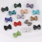 Rhinestone Bow Clay Beads 30mm Full Covered 5pcs 2