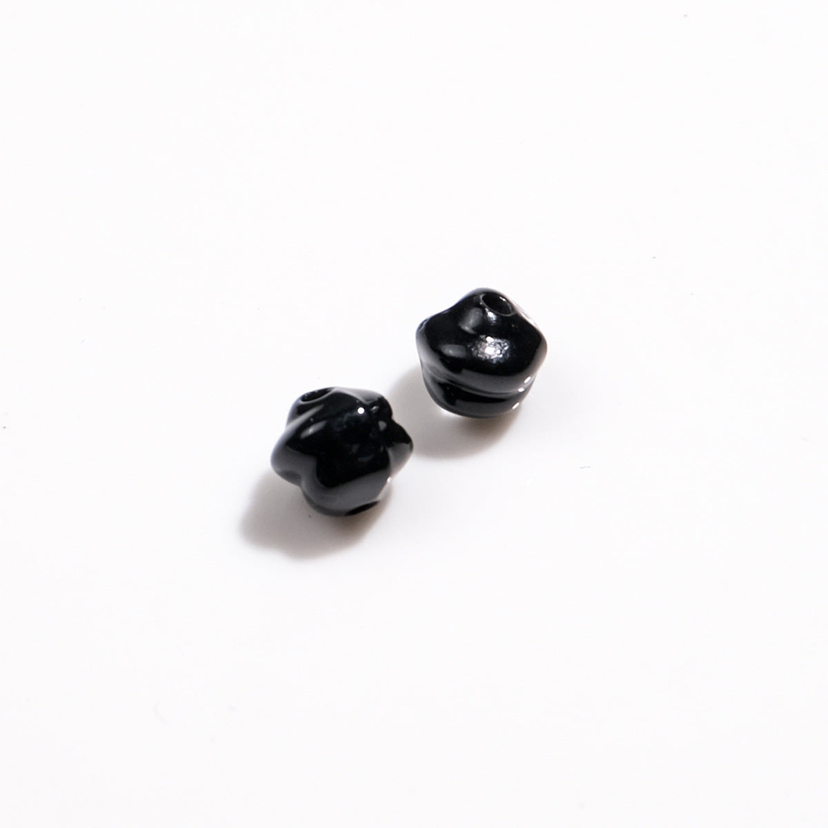 Baking Painted Mini Twisted Acrylic Beads 6mm Glossy Mixed Colors 100pcs 8