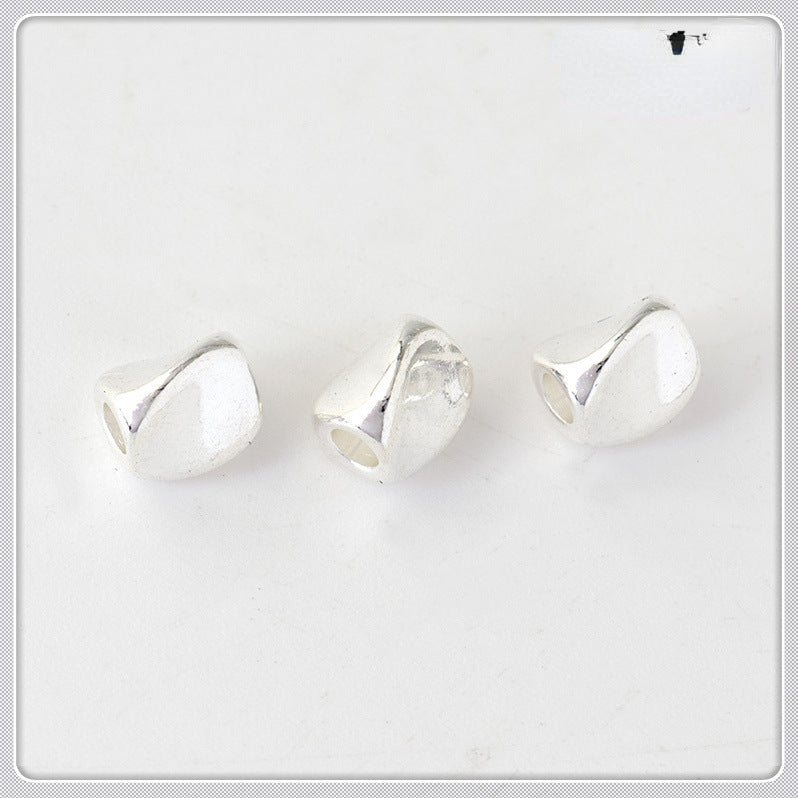 Brass Irregular Triangle Metal Beads 4-5mm Polished Torsion 100pcs 6