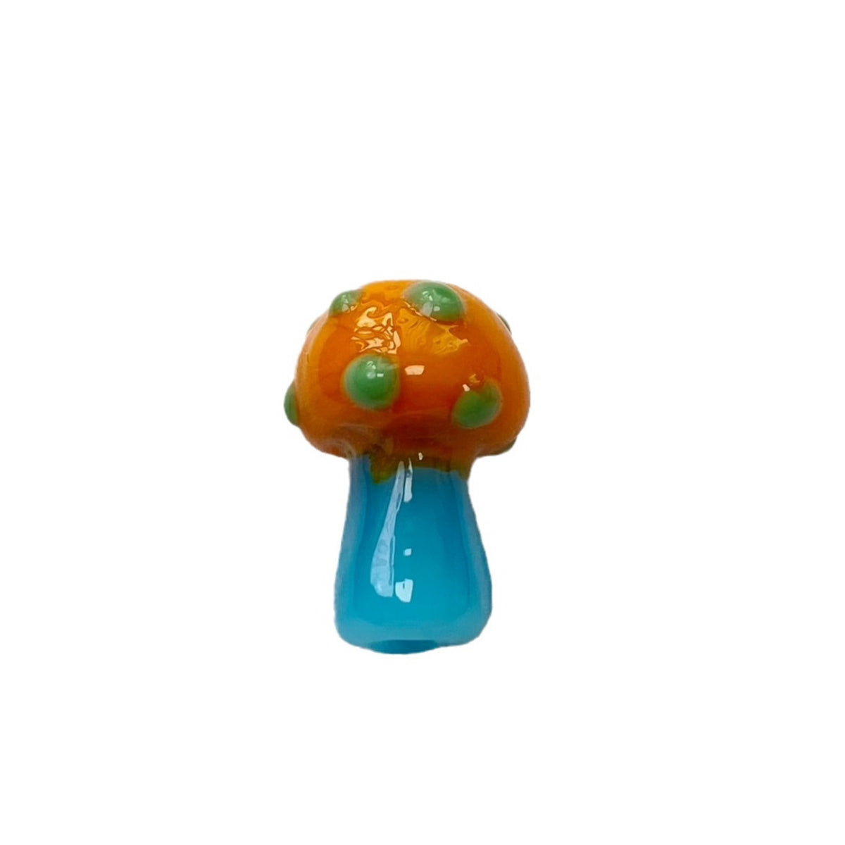 Hand Painted Mushroom Glass Beads 18mm Colorful Dotted Enamel 1pc 5