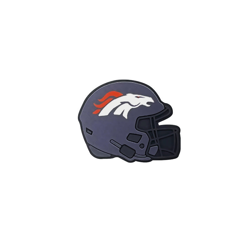 Silicone Focal Beads NFL Teams Helmet Printed Logos 20pcs 9