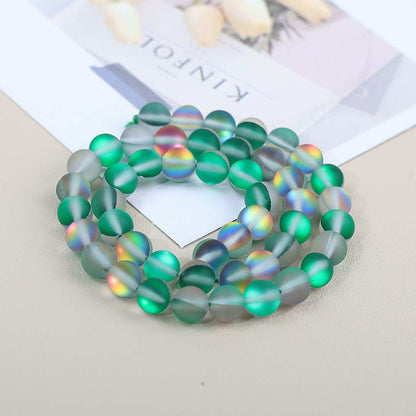 Mermaid Round Glass Beads 6mm Matte Pastel Jewel Tones 40pcs 21