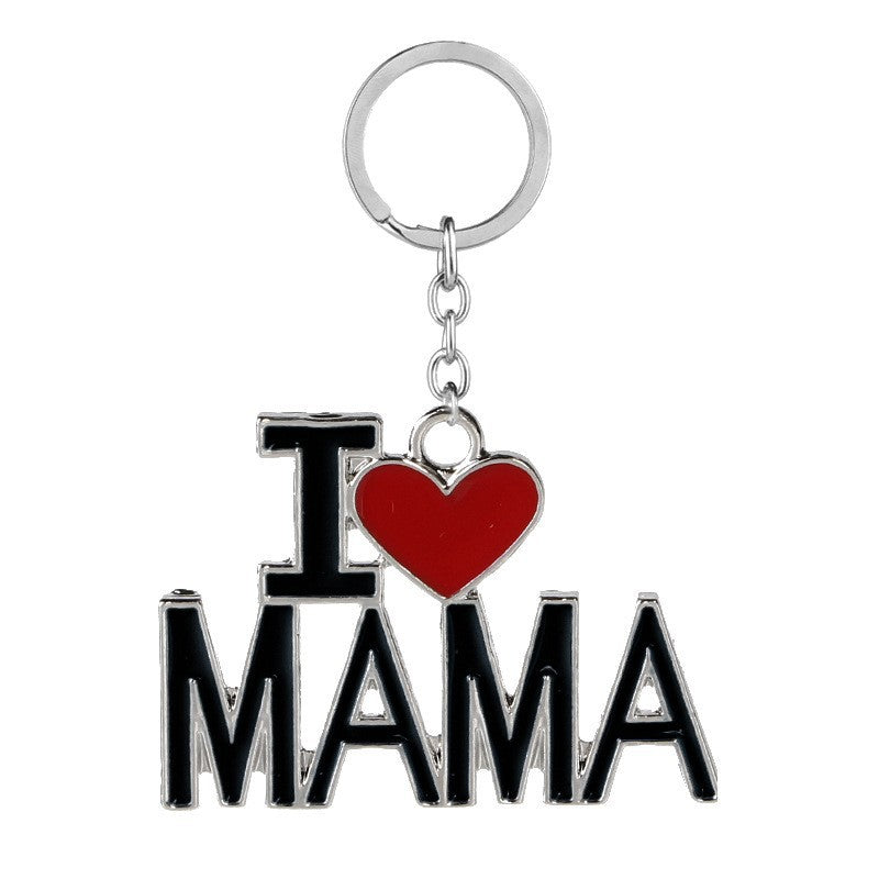 Alloy Family Love Keychain I Heart Dad Mom Papa Mama Design 4