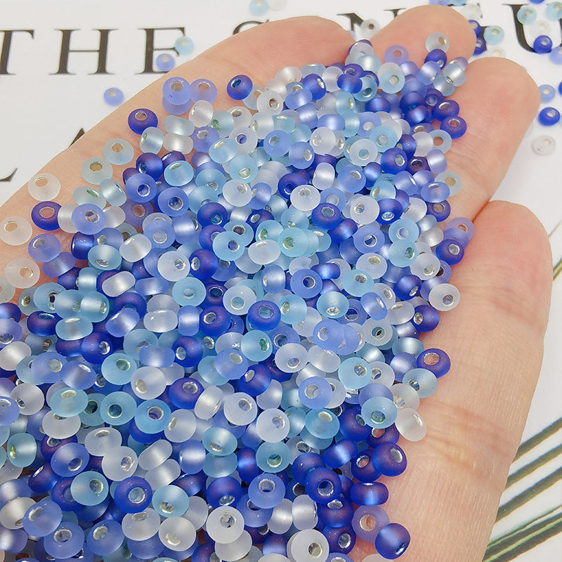 Frosted Seed Glass Beads 3mm Pastel Transparent Colors 300pcs 9