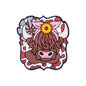 Silicone Focal Beads Farm Highland Cattle Square Cow Surprised Expression 20pcs 5