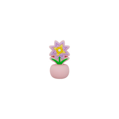 Silicone 3D Focal Beads Colorful Potted Plant Detailed Floral Design 20pcs 13