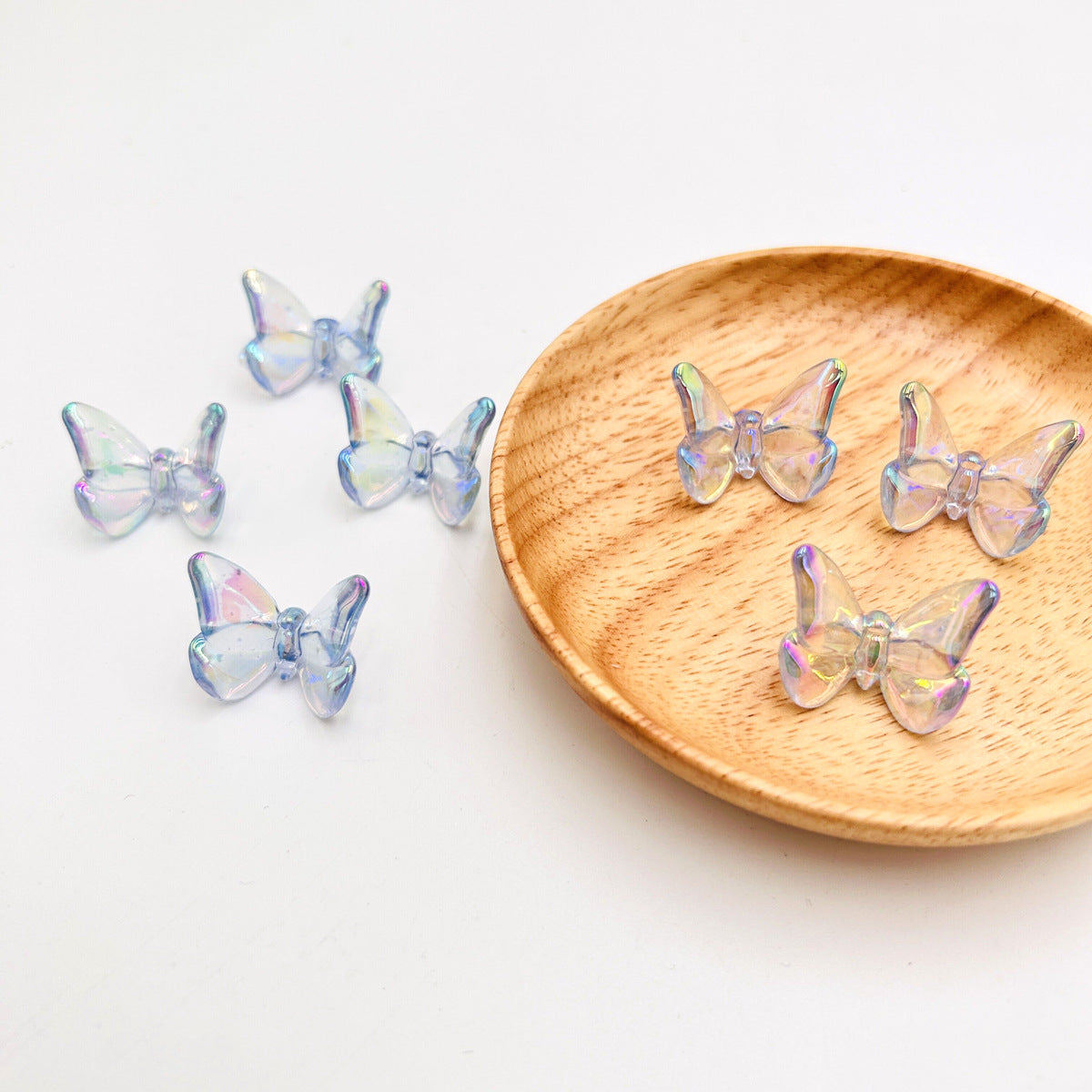 Glow Butterfly Acrylic Beads 21mm Stereo Glow in the Dark 10pcs 13