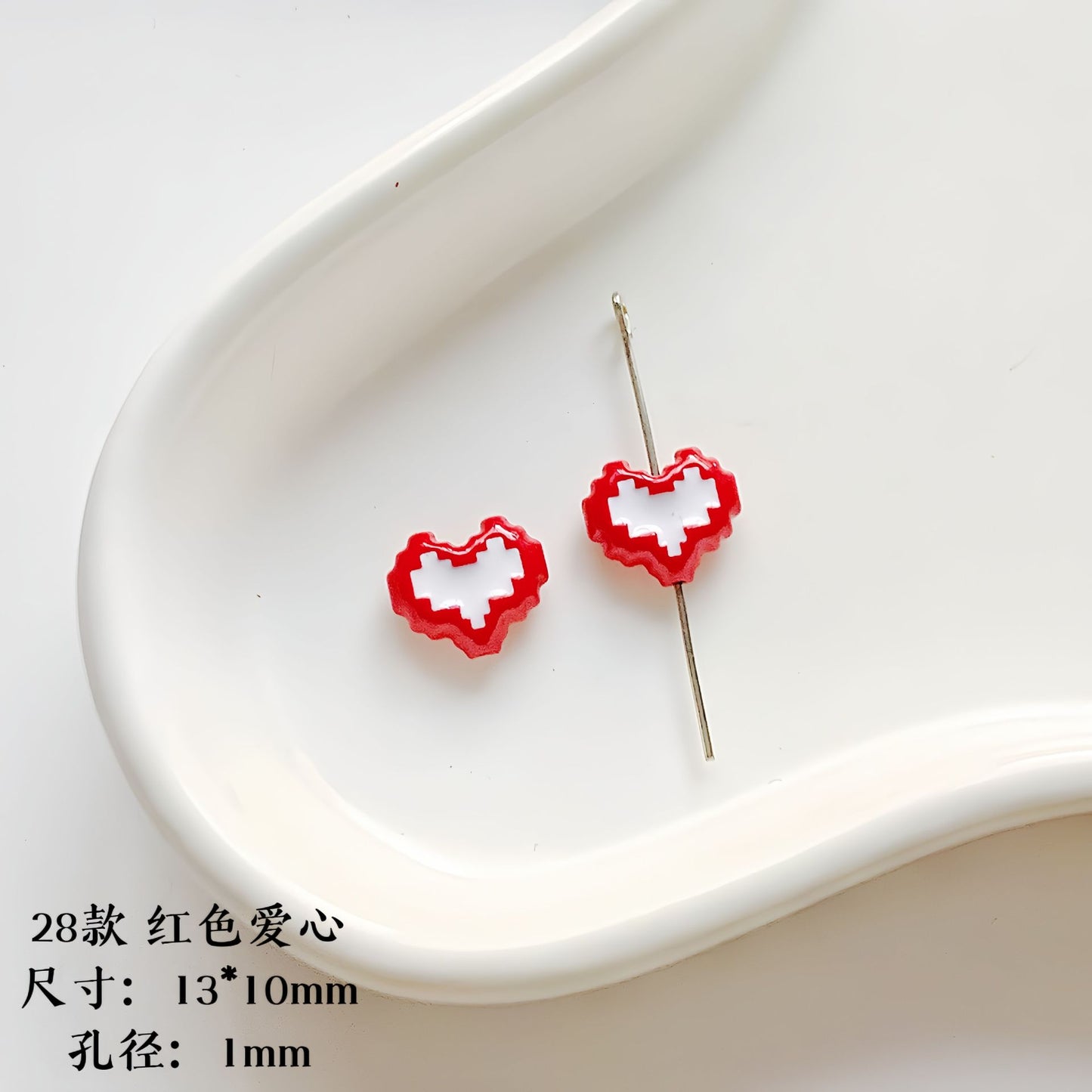Christmas Enamel Alloy Metal Beads Festive Painted Designs 10pcs 23