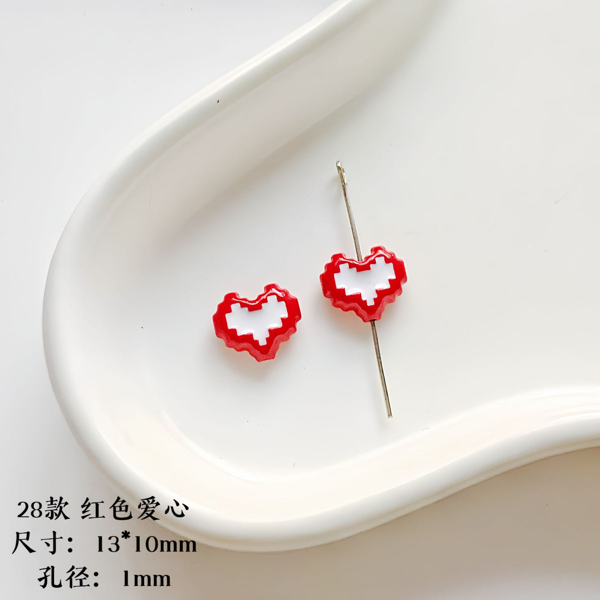 Christmas Enamel Alloy Metal Beads Festive Painted Designs 10pcs 23