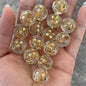 Matte Heart Pattern Round Acrylic Beads 16mm Dyed Core 100pcs 2