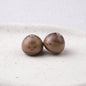 Cute Chestnut Acrylic Beads 13x16mm Painted Smile Face 20pcs 7