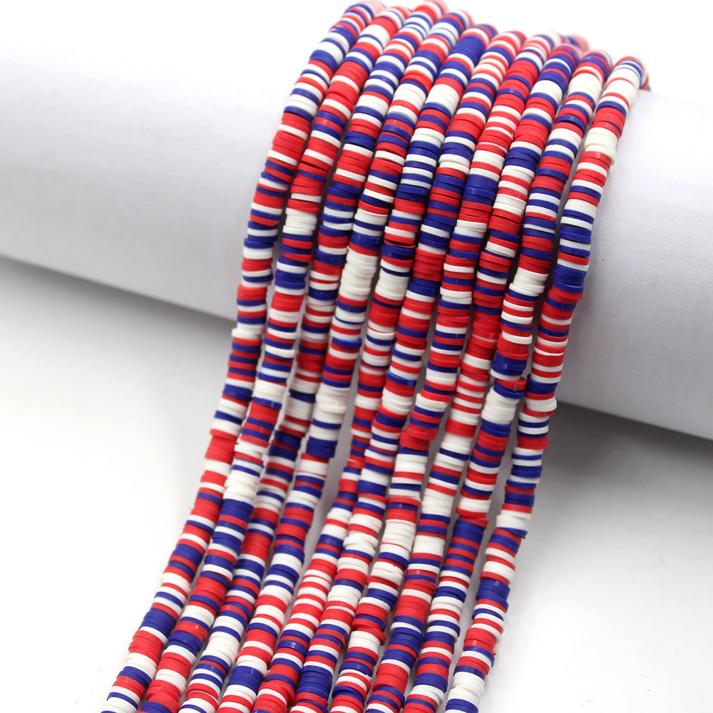 Flat Disc Clay Beads 6mm Colorful Matte Polymer 10strands 30