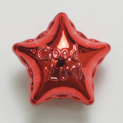 UV Plating Balloon Shaped Star Acrylic Beads 25mm Metal Colored 50pcs 9
