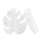 Silicone Focal Beads Leaf Soft Veined Upright Design 20pcs 5