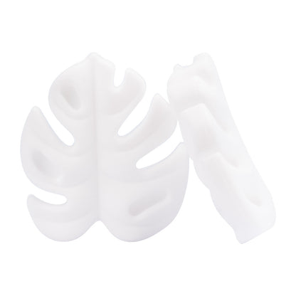 Silicone Focal Beads Leaf Soft Veined Upright Design 20pcs 5