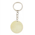 Wooden Round Floral Engraved MAMA Keychain Coffee Brown 6