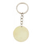 Wooden Round Floral Engraved MAMA Keychain Coffee Brown 6