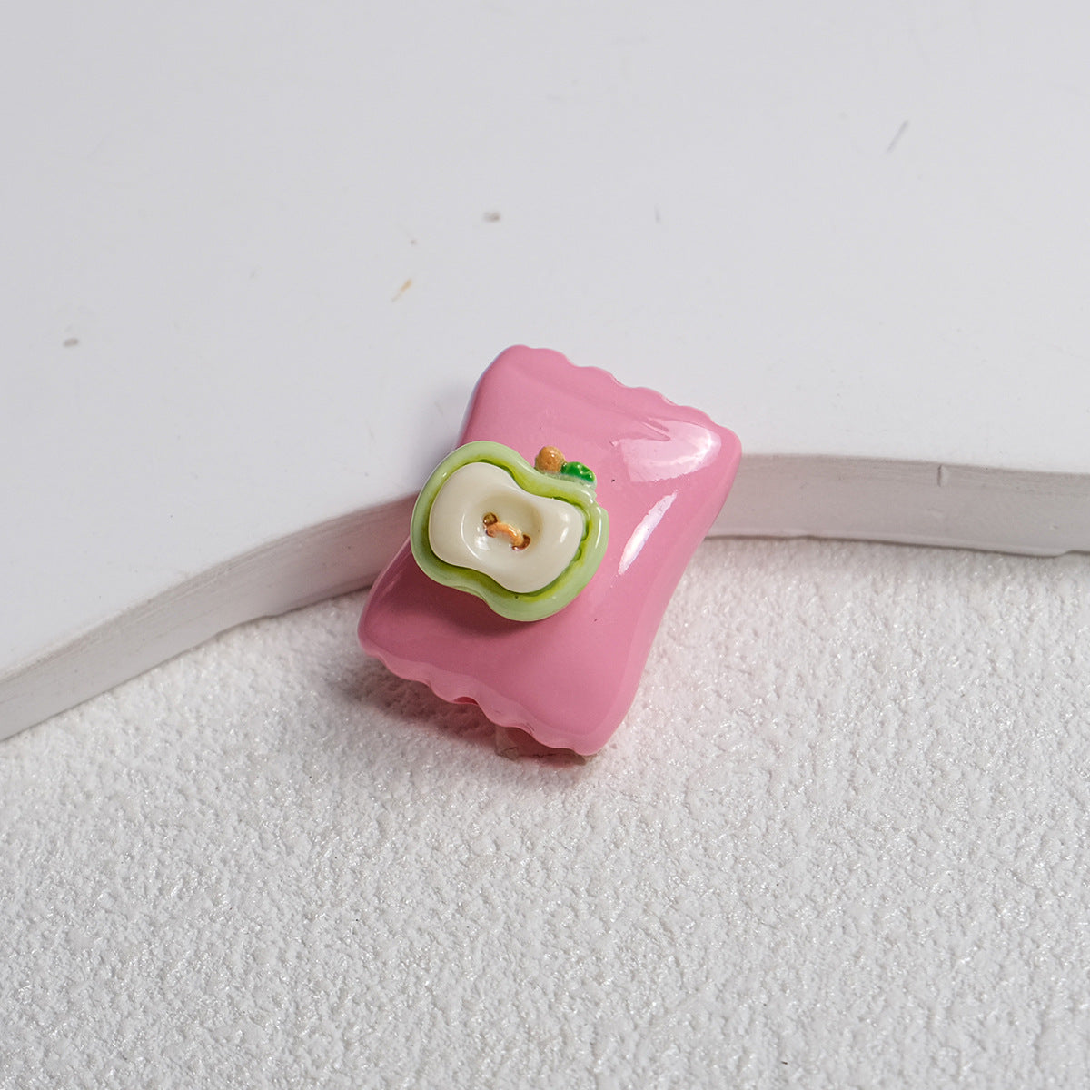 Fruit Snack Bag Acrylic Square Beads 23mm Glossy Detailed 10pcs 12