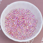 Acrylic Peanut Spacer Beads 4x6mm Transparent Plating Filled 50pcs 10