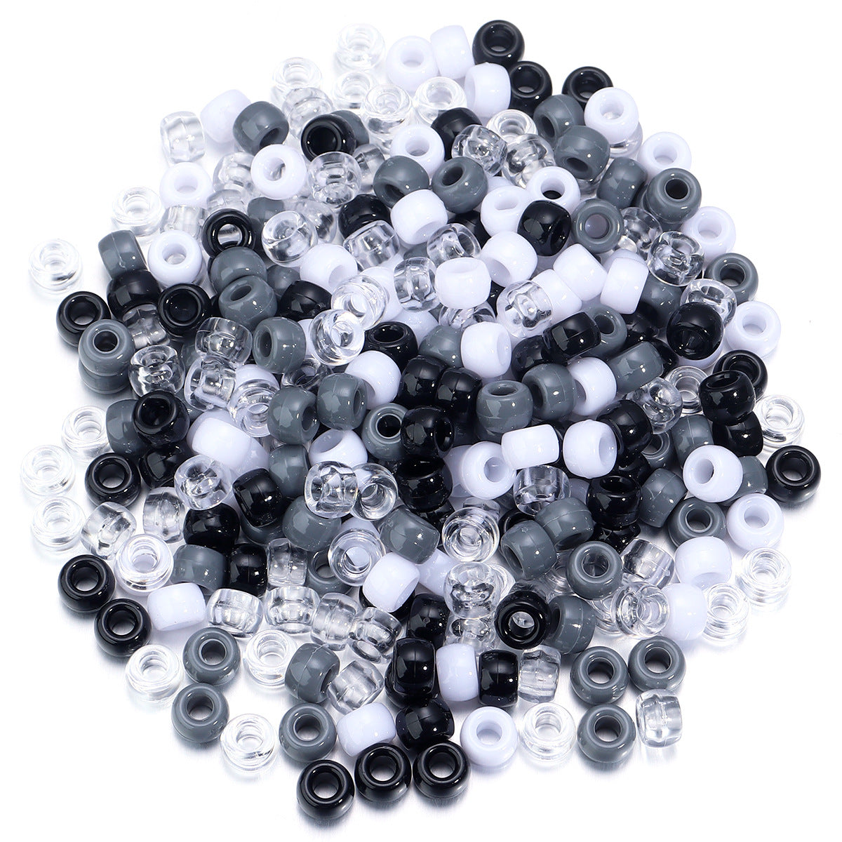 Festival Theme Pony Beads 9mm Acrylic Assorted Colors 200pcs 20