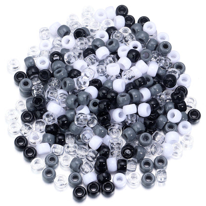 Festival Theme Pony Beads 9mm Acrylic Assorted Colors 200pcs 20