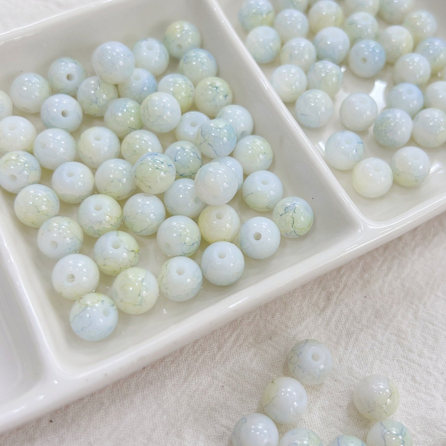 Czech Glass Beads Round 8mm Ink Painting Gradient Pastel 100pcs 10