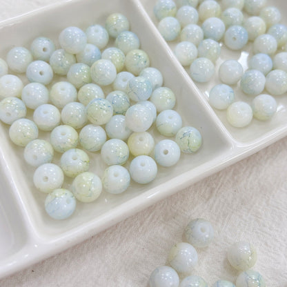 Czech Glass Beads Round 8mm Ink Painting Gradient Pastel 100pcs 10