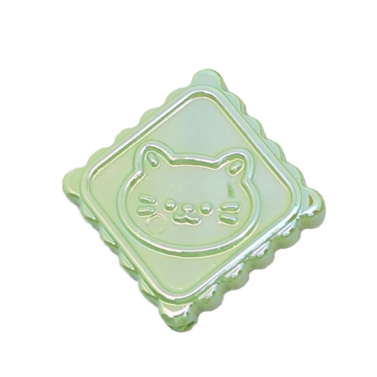 Plating Cat Biscuits Acrylic Beads 21x6mm Pastel Rainbow Glossy 50pcs 5