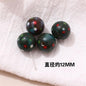 Japanese Vintage Showa Printed Resin Beads 10/12mm Glossy Floral 15pcs 26