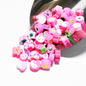 Slice Clay Beads 10mm Multicolor Hearts Flowers Stars Fruit 100pcs 13