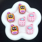 Hand Painted Phone Acrylic Beads 25x35mm Pingu Shin-Chan Design 4pcs