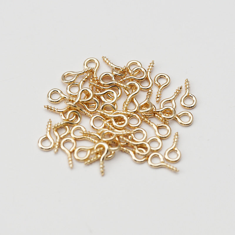 Iron Eye Pin Hooks Keychain Hardware 8 10 13 15 21mm 100pcs 7
