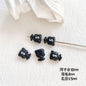 Baking Painted Black and White Metal Beads Quirky Shapes 10pcs 23