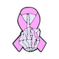 Silicone Focal Beads Awareness Ribbon Skeleton Hand Middle Finger 20pcs