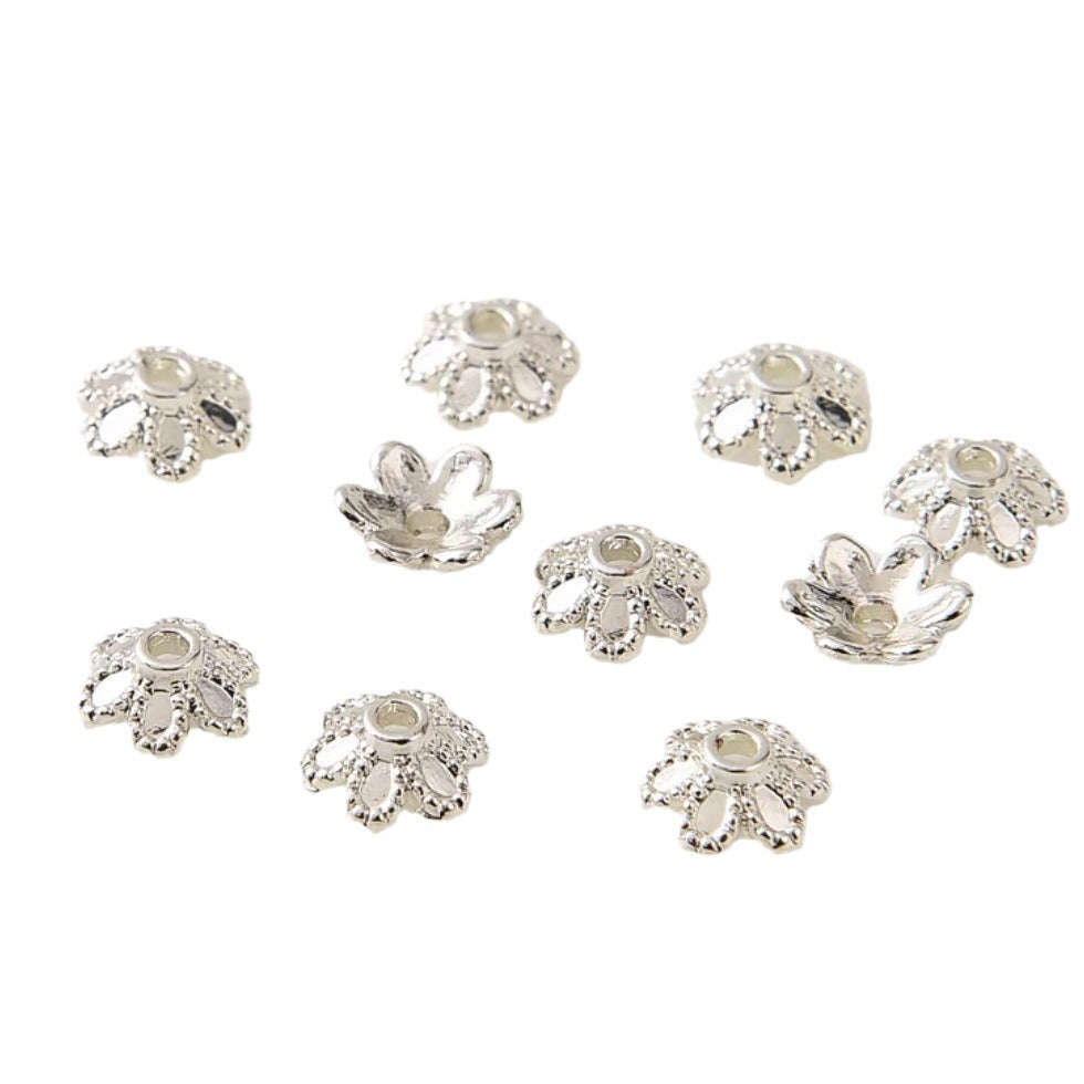 Brass Flower Bead Caps 6/8/10mm Six-Petal 100pcs 5