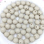 Painted Round Acrylic Beads 12mm Creamy Pumpkin Matte 100pcs 11