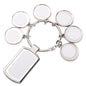 Metal Blank Sublimation Keychain Polished Silver Alloy Smooth Shape 7