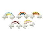 Painted Rainbow and Swing Plate Metal Beads 43mm 28mm Baking Finish 10pcs 2