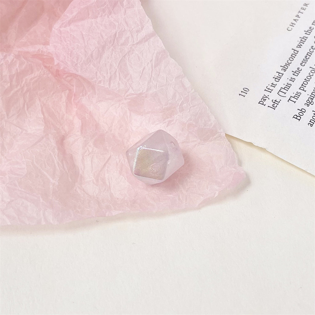Glow Geometric Faceted Acrylic Beads 16mm Pastel Colors 100pcs 5