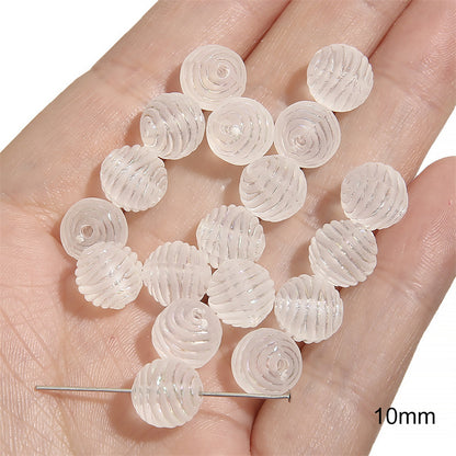 Semi-transparent Frosted Acrylic Beads Matte Finish Mixed Shapes 18