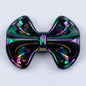 Plated Fat Bow Acrylic Beads 24mm Solid Glossy Color 100pcs 17