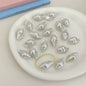 Plating Conch Acrylic Beads 20mm 35mm 3D Gradient Two-Color 50pcs 9