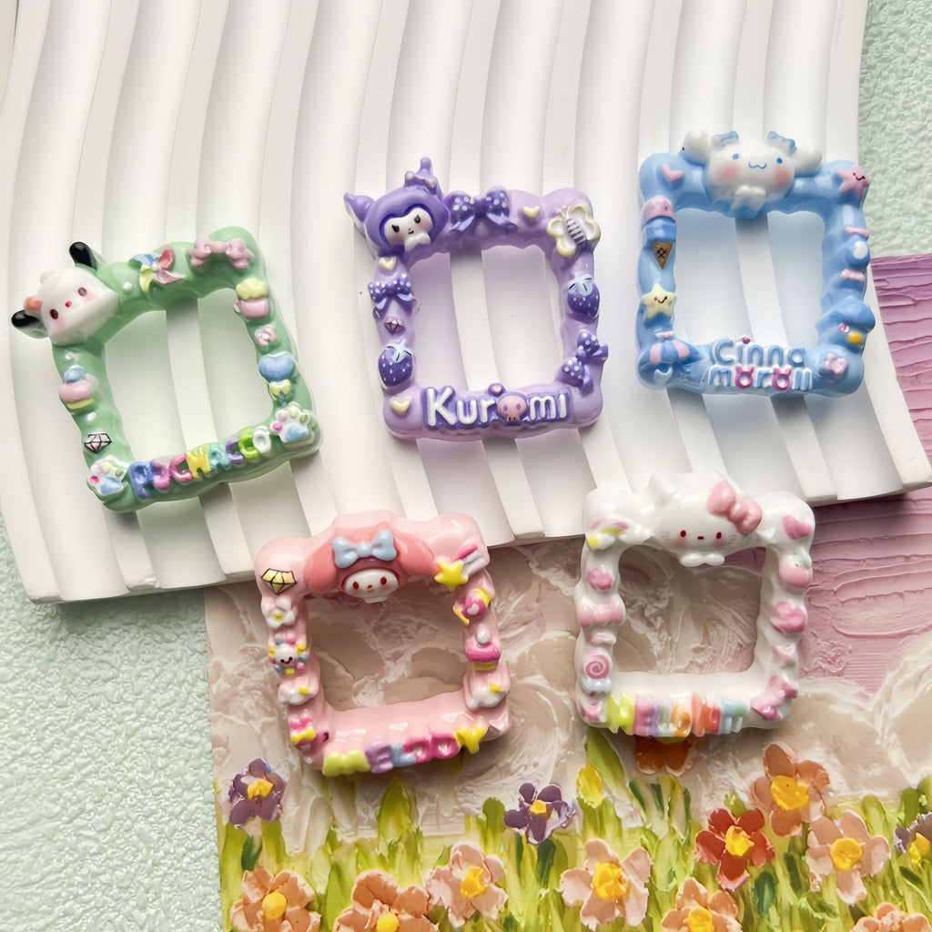 Bright Cute Sanrio Photo Frame Plastic Resin Bead Frames 10pcs 3