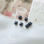 Silicone Focal Beads Sassy Barbie Style Baking Painted Alloy Black Pink 2