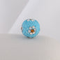 Rhinestone Round Clay Beads 16mm Tiny Daisy Pattern Multicolor 6pcs 12
