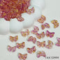 Sweet Bow Glass Beads 14mm Transparent Pastel Mixed Colors 50pcs 12