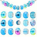 Resin Acrylic Spacer Beads Sky Blue Tone 30pcs