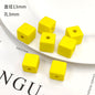 Rubberized Spray Painted Square Acrylic Beads 13mm 50pcs 6