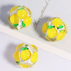 Embellished Bubblegum Beads 18mm Fruit Slice Colorful 10pcs 6
